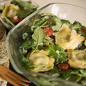 Caesar and Cheese Ravioli Salad